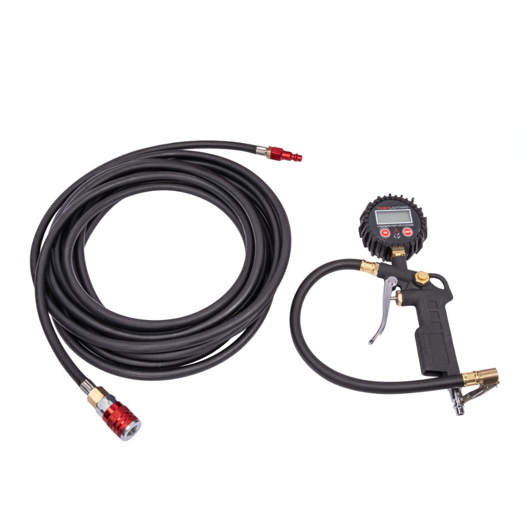 Thor's Lightning Portable Adventure Digital Tire Pressure Gauge Single Tire Deflator Hose Kit Thor's Lightning Portable Adventure Digital Tire Pressure Gauge Single Tire Deflator Hose Kit